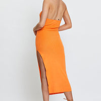 Orange Midi Dress Knit