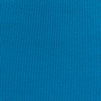 Blue Ribbed Evening Dress Strapless