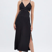 Black Cutout Midi Dress