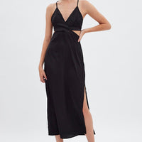 Black Cutout Midi Dress