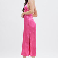 Pink Cutout Midi Dress