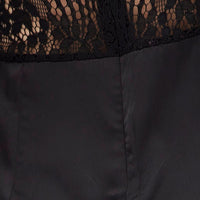 Black Sweetheart Satin Dress