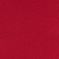 Red Midi Dress Long Sleeve High Neck Rib Jersey