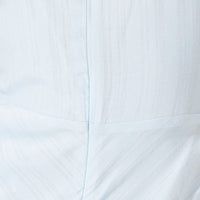 Blue Maxi Dress Short Sleeve Ruched Bust