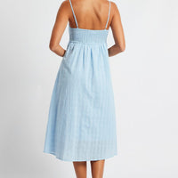 Blue Midi Dress Sleeveless