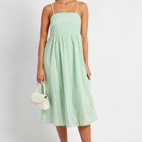 Green Midi Dress Sleeveless