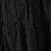 Black Midi Dress Sleeveless Eyelet