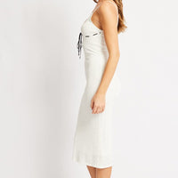 White Knit Dress Singlet Midi