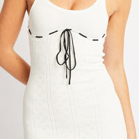 White Knit Dress Singlet Midi