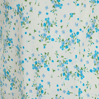 Blue Floral Midi Dress Gathering Bust Sleeveless
