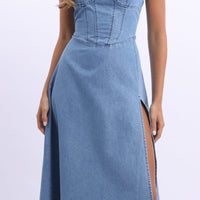 Blue Midi Dress Strappy