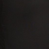 Black Midi Dress Ribbed Cut Out