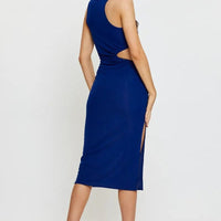 Blue Midi Dress Sleeveless