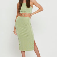 Green Midi Dress Bodycon