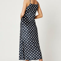 Polka Dot Velvet Midi Dress