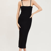 Black Kint Midi Dress