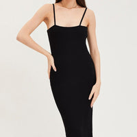 Black Kint Midi Dress