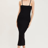 Black Kint Midi Dress