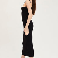 Black Kint Midi Dress