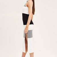 Multi Halter Knit Midi Dress