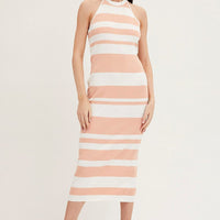 Multi Kint Midi Dress