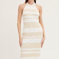 Multi Kint Midi Dress