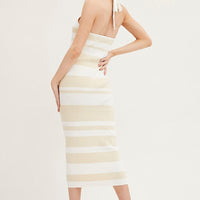 Multi Kint Midi Dress