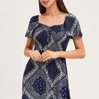 Boho Print Midi Dress