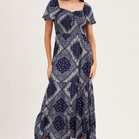 Boho Print Midi Dress
