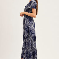 Boho Print Midi Dress
