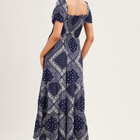 Boho Print Midi Dress