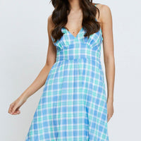 Check Midi Dress Sleeveless