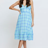 Check Midi Dress Sleeveless