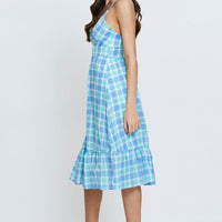 Check Midi Dress Sleeveless