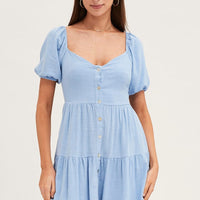 Blue Midi Dress Sweetheart