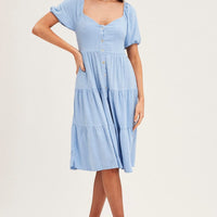 Blue Midi Dress Sweetheart
