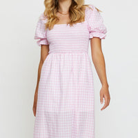 Check Midi Dress Sleeveless