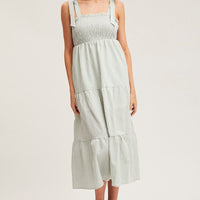 Check Midi Dress Sleeveless