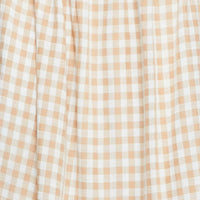Check Midi Dress Sleeveless Tie Shoulder