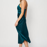 Green A Line Dress Midi