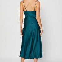 Green A Line Dress Midi