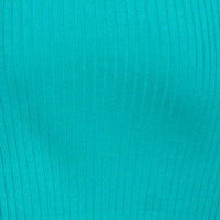 Green Dress Short Sleeve Midi Collared Knit