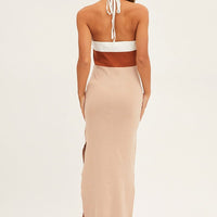Multi Colorblock Kint Midi Dress