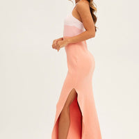 Multi Midi Dress Bodycon Scoop Neck