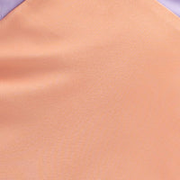 Multi Slip Dress Midi V Neck Colour Block Satin