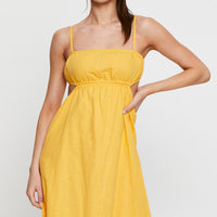 Orange Midi Dress Sleeveless