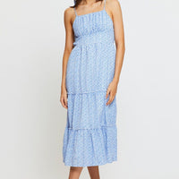 Print A Line Dress Sleeveless