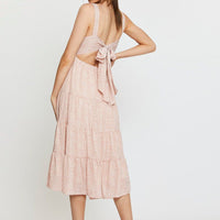Print Midi Dress Sleeveless V Neck