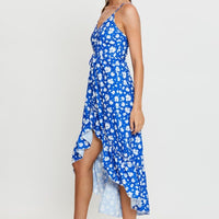 Print Midi Dress Sleeveless V Neck