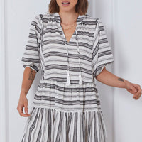 Stripe Mini Dress Short Sleeve